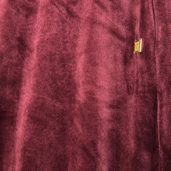 AK Sport (Anne Klein) Velour Wide Leg Burgundy Lounge Pants, L, LIKE NEW! - Picture 5 of 8